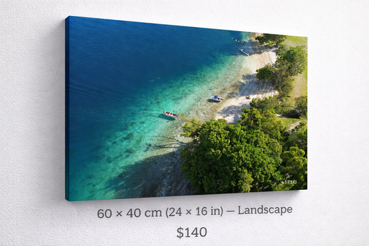 Aore Shores – Shoreline & Lagoon Aerial Canvas Print