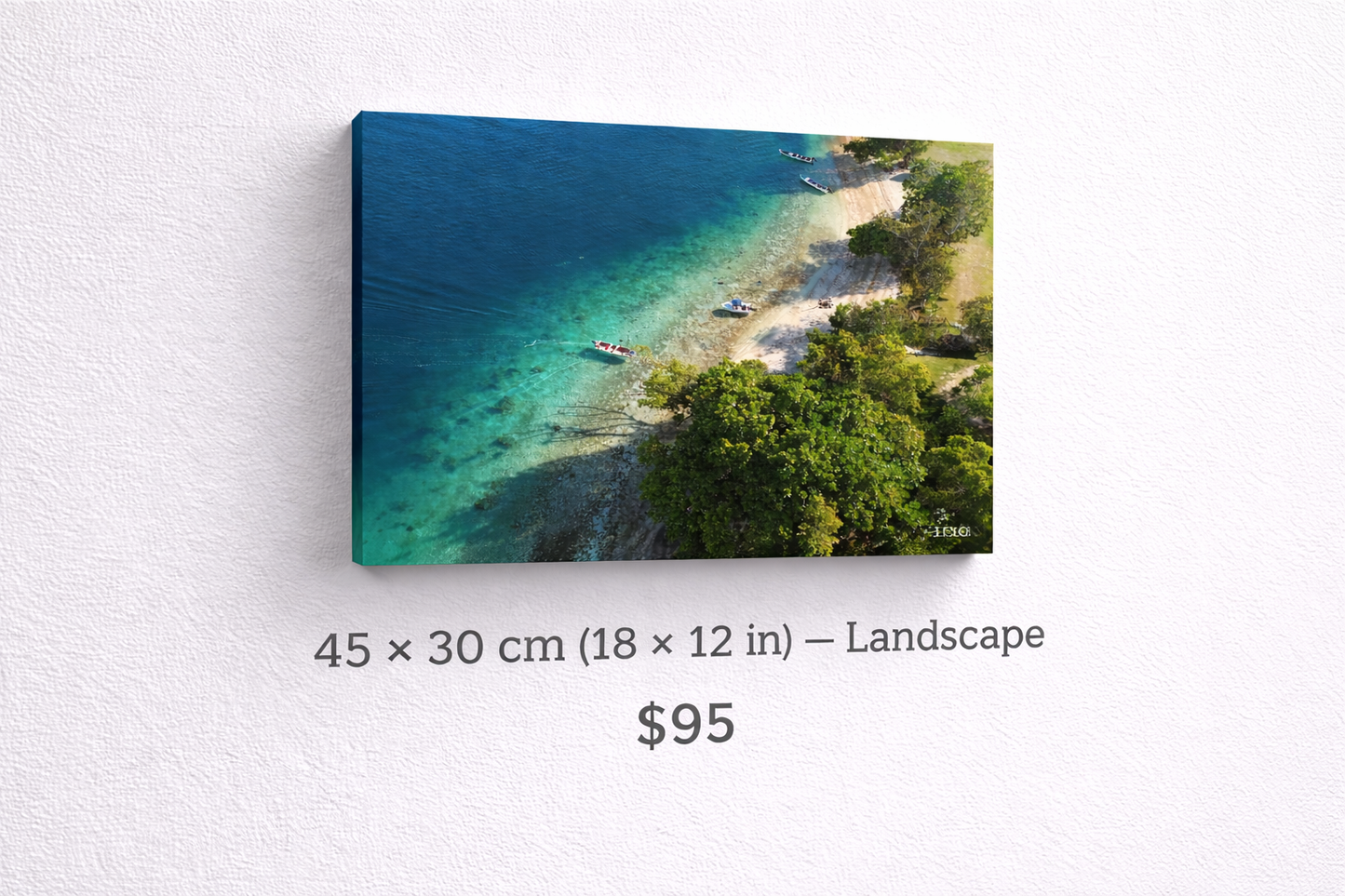 Aore Shores – Shoreline Aerial Canvas 45 × 30 cm (18 × 12 in)